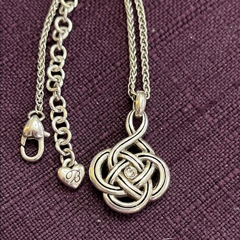 Retired Brighton interlock knot reversible design necklace adjustable - Picture 2 of 11